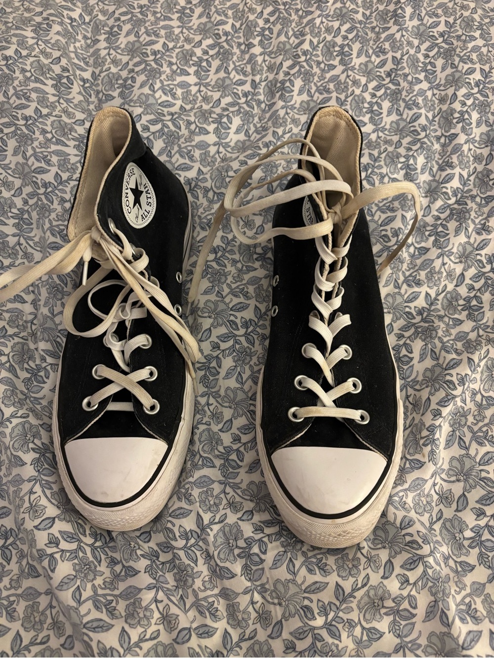 Converse Black High-Top Canvas Sneakers with White Accents